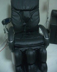 black massage chair