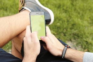 man holding phone