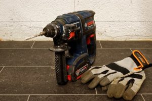 drill machine and glove