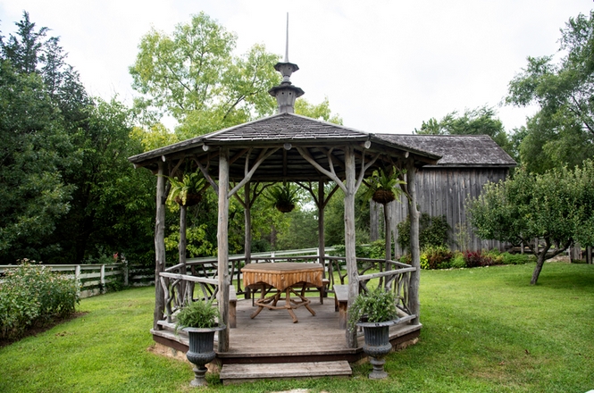wooden gazebo